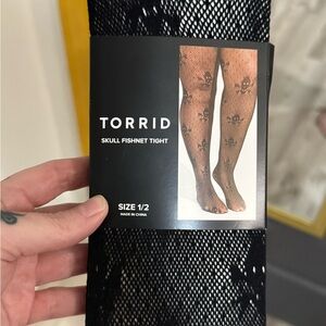 Torrid Black Skull Fishnet Tights